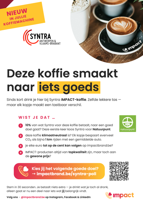 Affiche A4 — voor aan de koffietoestellen