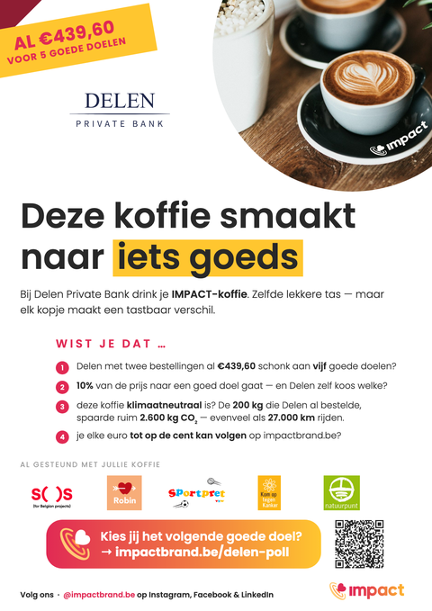 Affiche A4 — voor aan de koffietoestellen