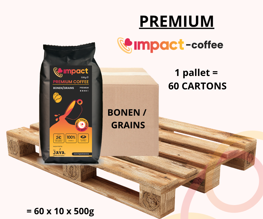 Cafe IMPACT Premium · Grains — palette 60 × 5 kg