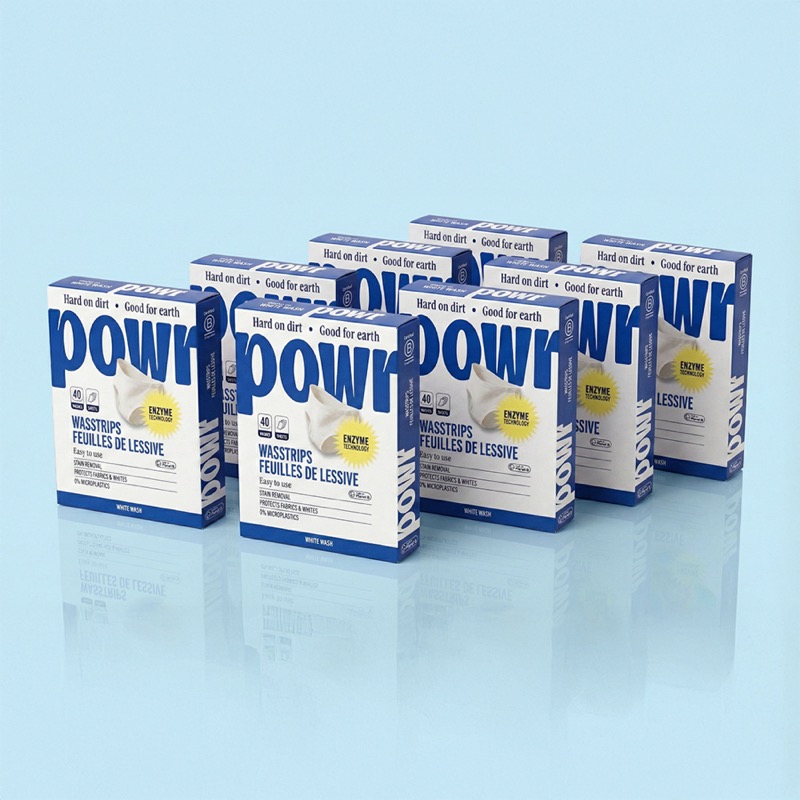 [powr-jaarvoorraad-wasstrips-wit] Jaarvoorraad Wasstrips voor witte was | 8×40 wasbeurten