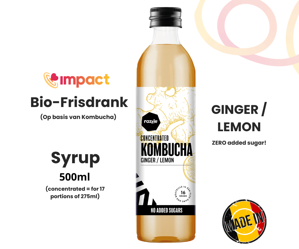 Razzle Mix & Drink Syrup — Ginger + Lime (500 ml, 16 glasses)