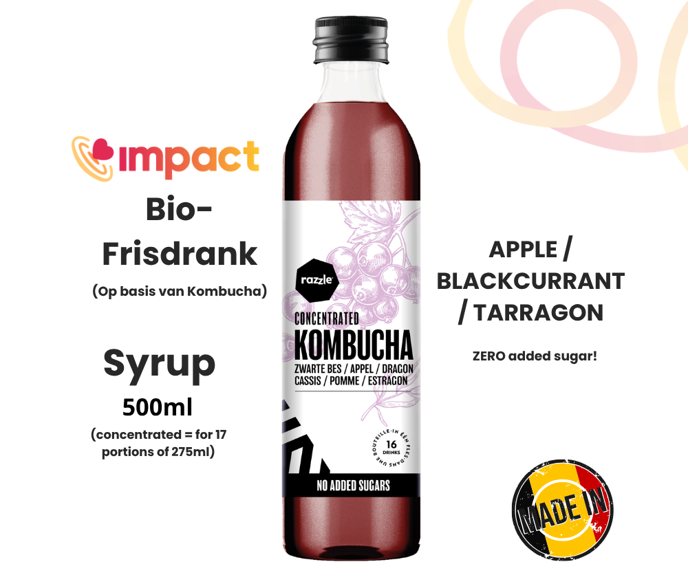 [295700] Razzle Sirop Mix & Drink — Cassis + Pomme + Estragon (500 ml, 16 verres)