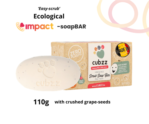 CUBZZ eco-friendly hand SOAP BAR "Easy Scrub" 110g